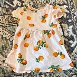 4/$22 Orange Print Short Sleeve Dress
